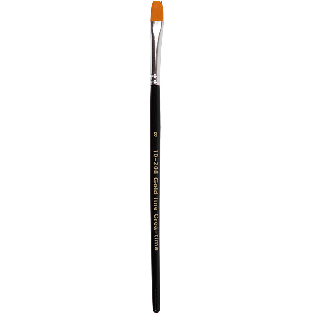 Nylon Brushes, no. 8, L: 18,5 cm, W: 8 mm, flat, 12 pc