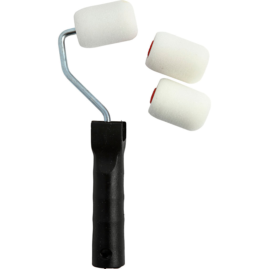 Paint Rollers with handle, W: 6 cm