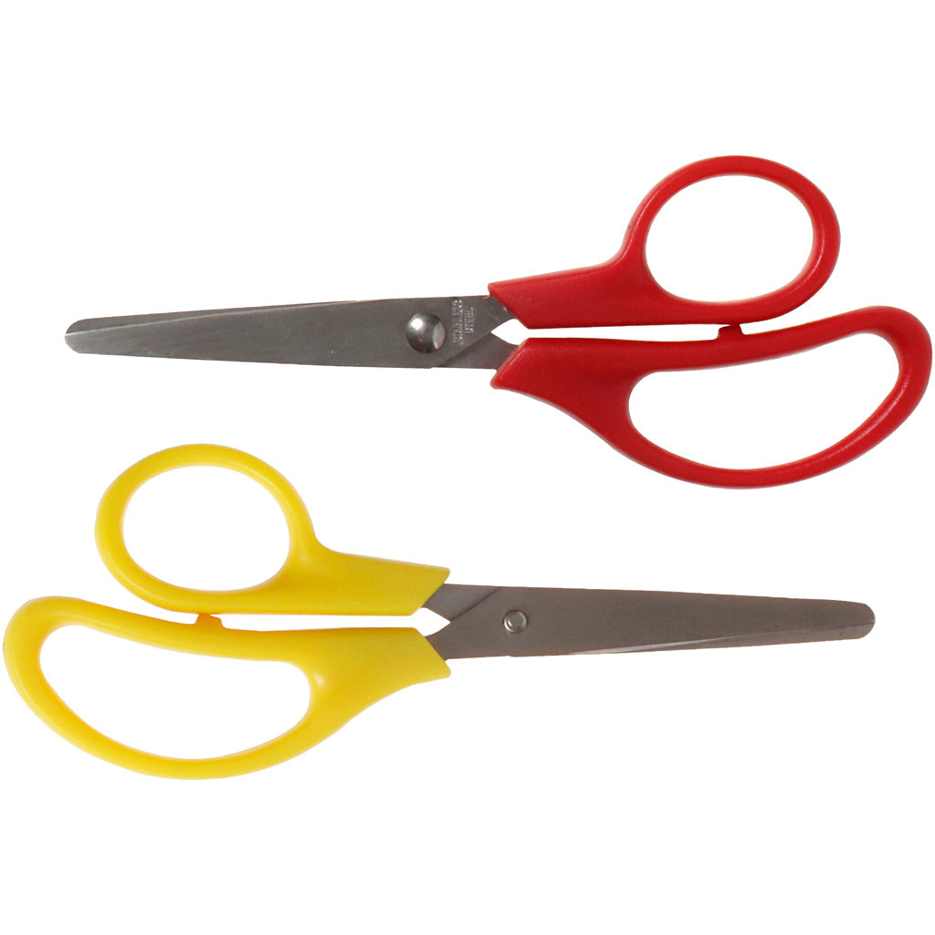 Kids Scissors, L: 12,5 cm, round, both left and right, 12 pc