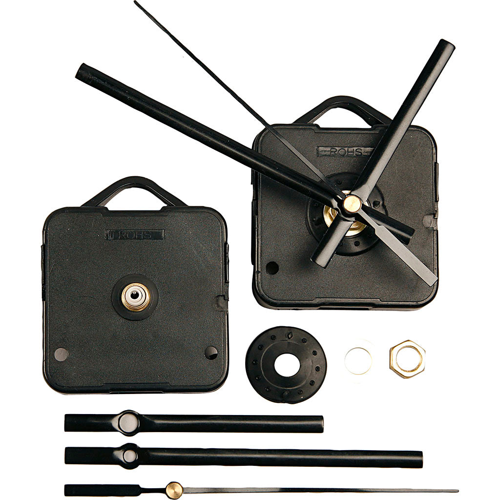 Clock parts and movements, plate max thickness 3 mm, black
