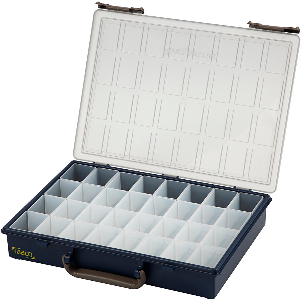 Storage Box, with 32 Removable Insert Boxes, H: 5,7 cm, size 33,8x26,1 cm