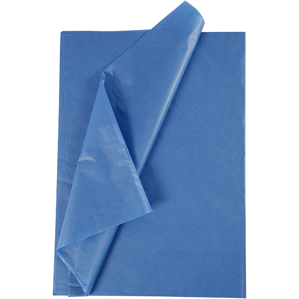 Tissue Paper, sheet 50x70 cm, 17 g, blue, 10 sheet