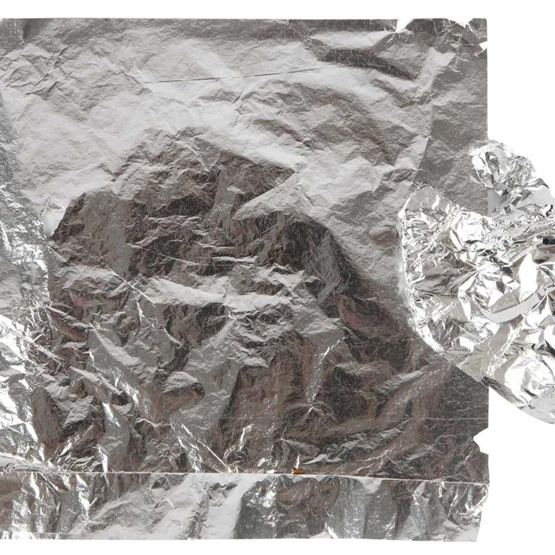 Imitation Metal Leaf, sheet 16x16 cm, silver, 0,625 m2, 25 sheet