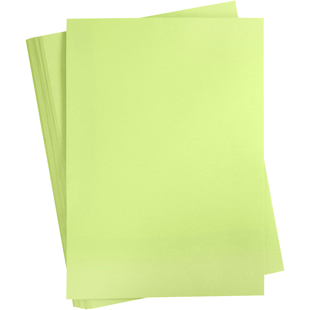 Card, A2, sheet 420x594 mm, 180 g, light green, 100 sheet