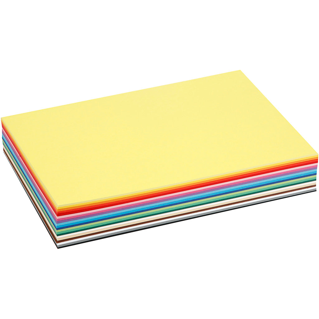 Creative Card, A4, sheet 210x297 mm, 180 g, assorted colours, 30 ass sheets