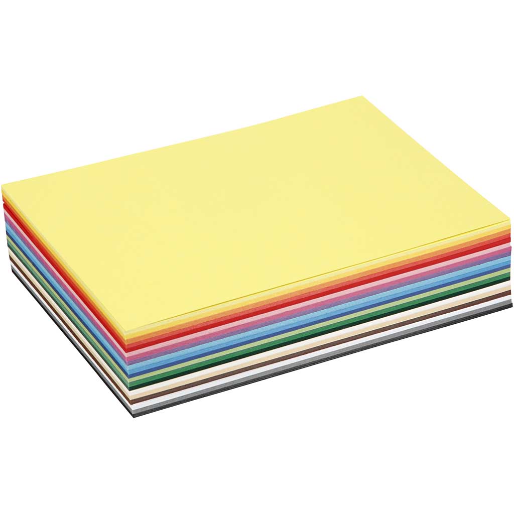 Creative Card, A5, sheet 148x210 mm, 180 g, assorted colours, 300 ass sheets