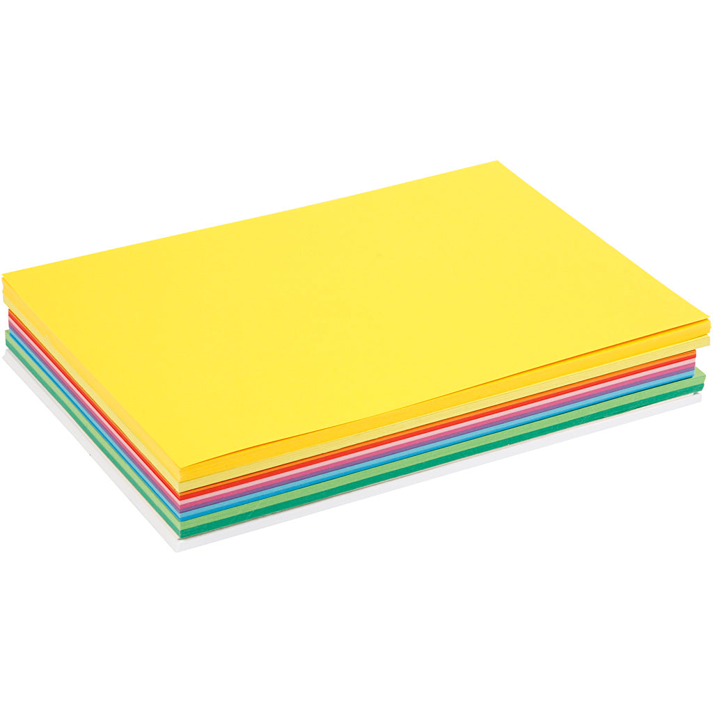 Spring Cardboard, A4, sheet 210x297 mm, 180 g, assorted colours, 30 ass sheets