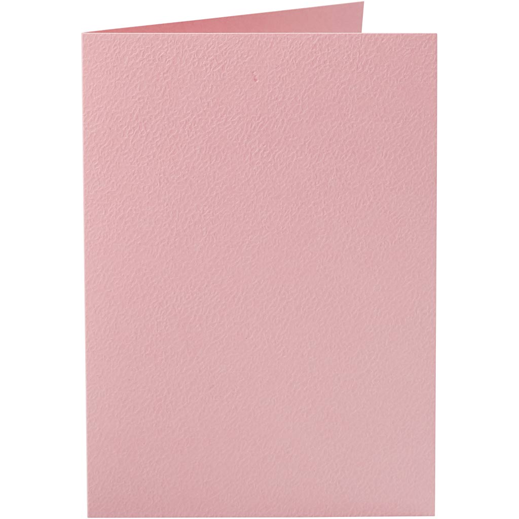 Cards, card size 10,5x15 cm, 220 g, rose, 10 pc