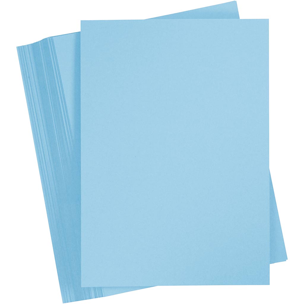 Card, A4, sheet 210x297 mm, 180 g, light blue, 100 sheet