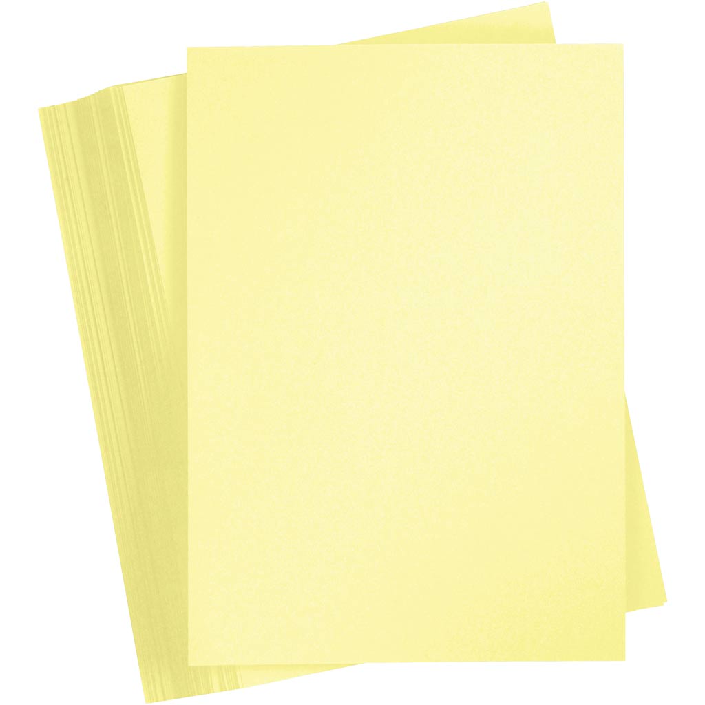 Card, A4, sheet 210x297 mm, 180 g, light yellow, 100 sheet