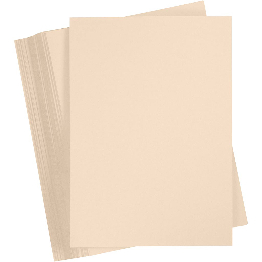 Card, A4, sheet 210x297 mm, 180 g, beige, 100 sheet