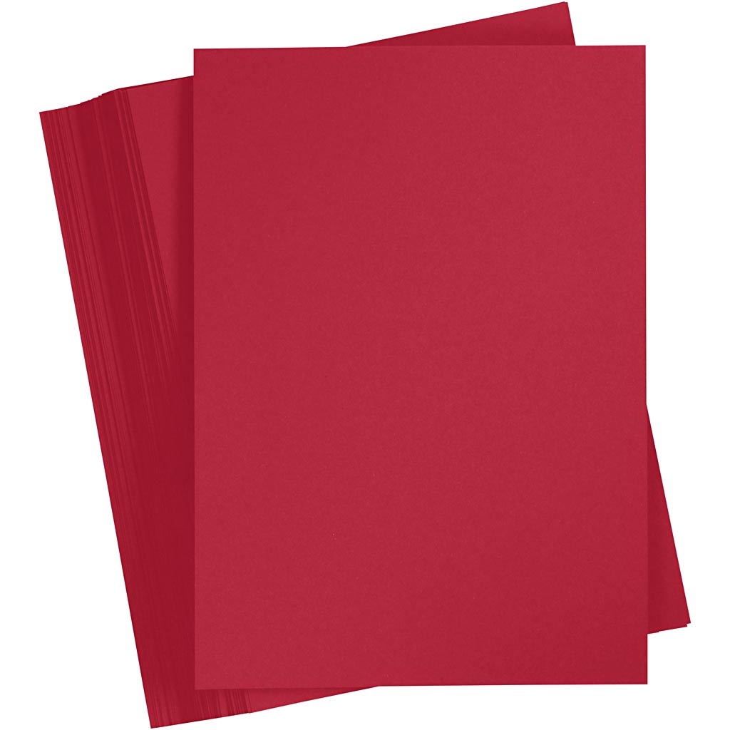 Card, A6, sheet 105x148 mm, 180 g, christmas red, 100 sheet