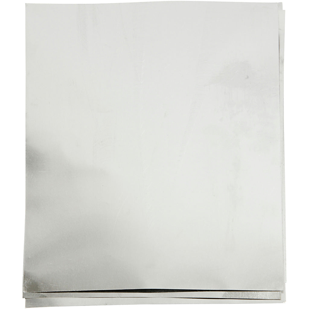 Embossing Foil, A5, sheet 148x210 mm, thickness 0,9 mm, silver, 10 pc