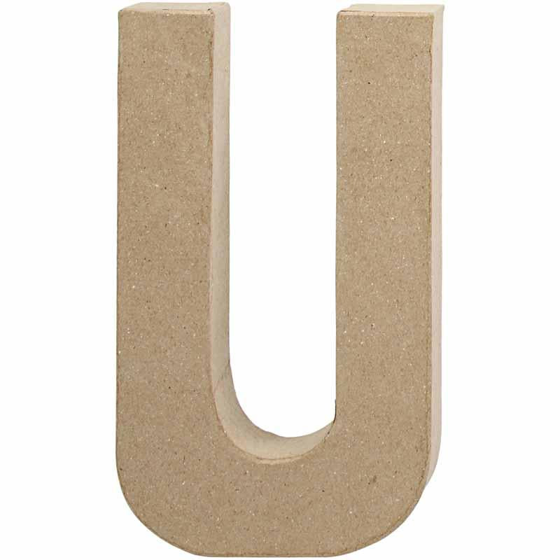 Letter, U, H: 20,5 cm, W: 11,5 cm, thickness 2,5 cm