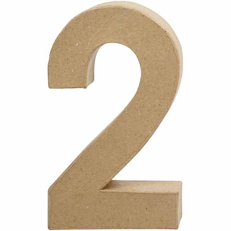 Number, 2, H: 20,5 cm, W: 12 cm, thickness 2,5 cm
