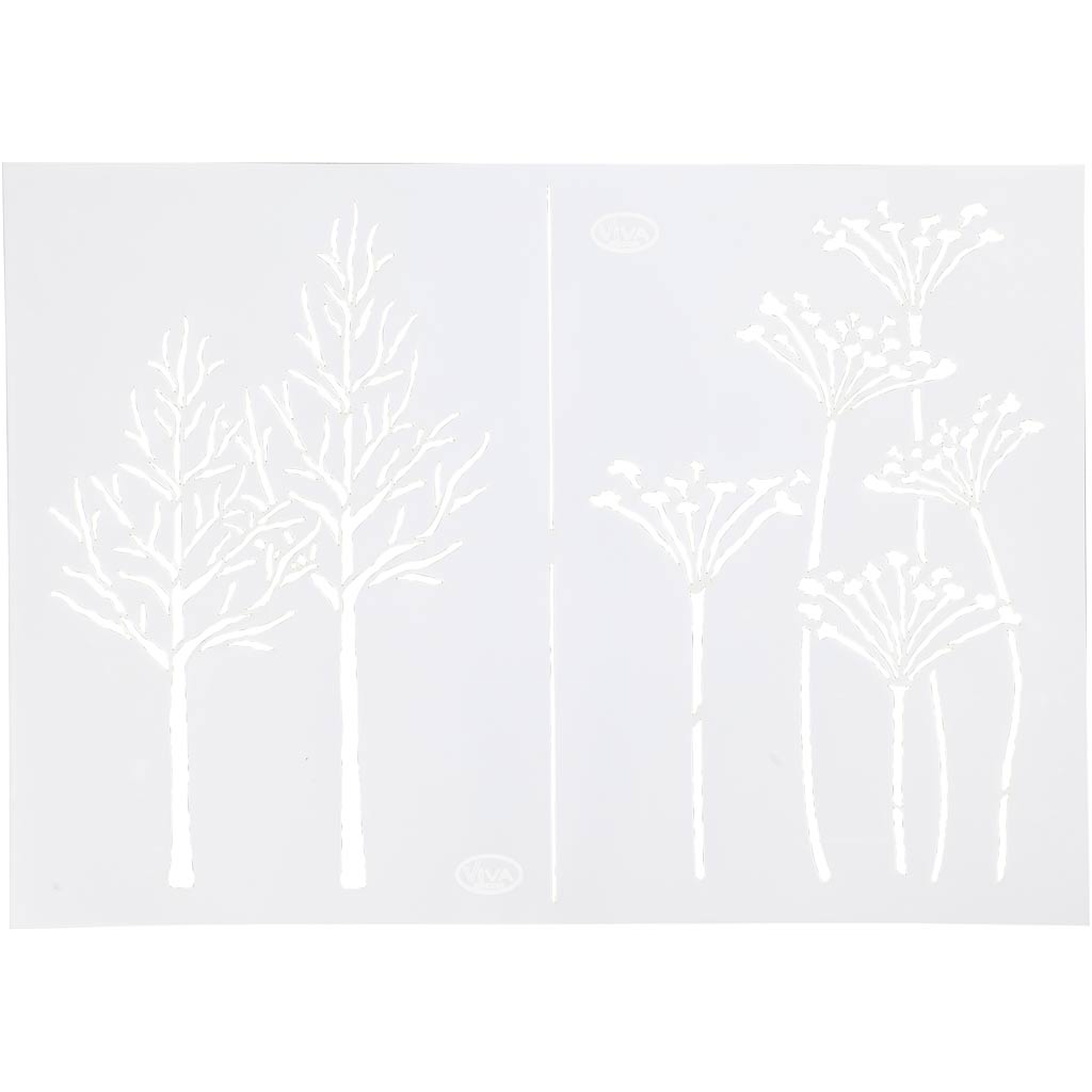 Stencil , autum, A4, sheet 210x297 mm