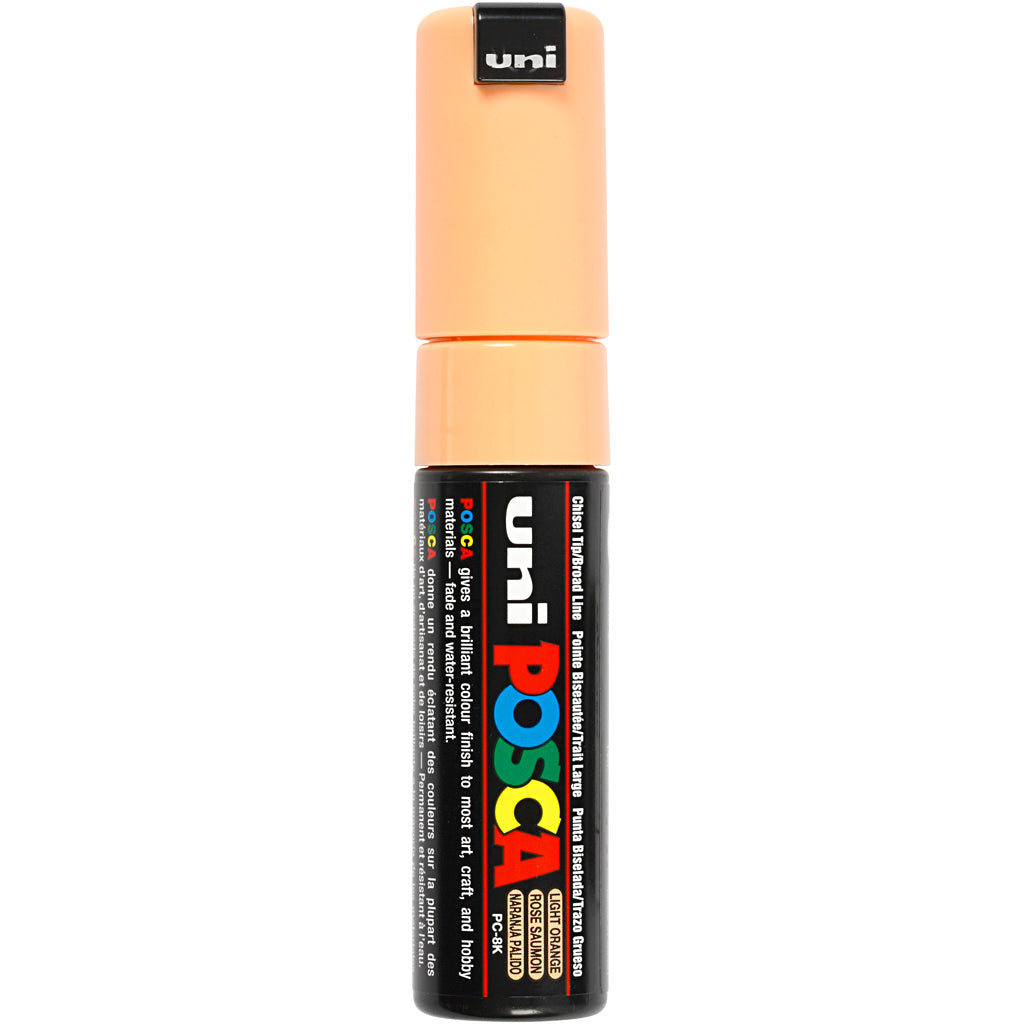Posca Marker, no. PC-8K, line 8 mm, broad, pale orange
