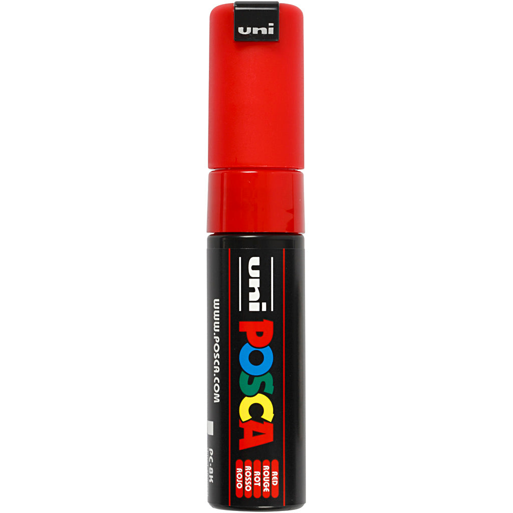 Posca Marker, no. PC-8K, line 8 mm, broad, red