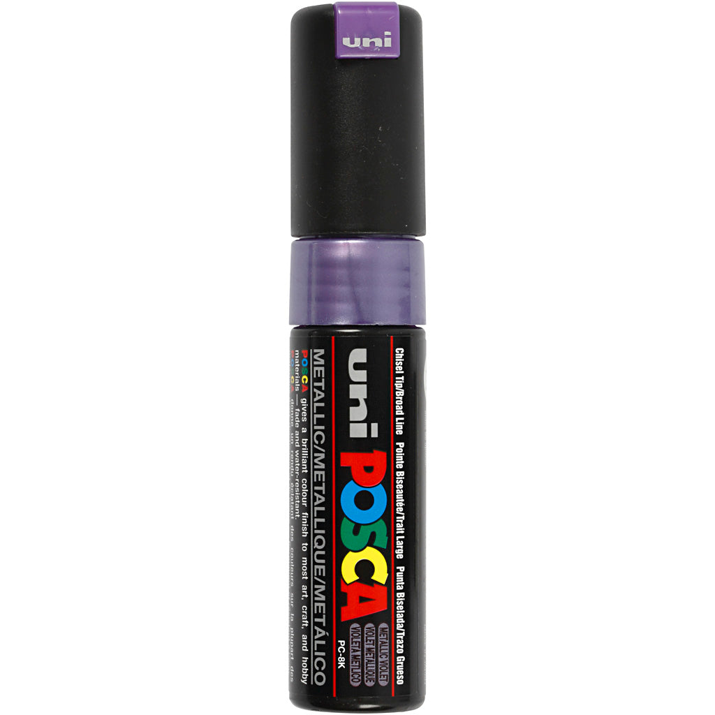 Posca Marker, no. PC-8K, line 8 mm, broad, metallic violet