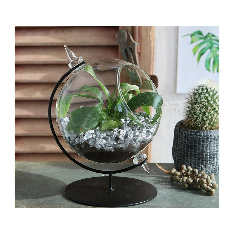 Glaskula för värmeljus med ställ Ø 15 cm, H. 21 cm - 1 st