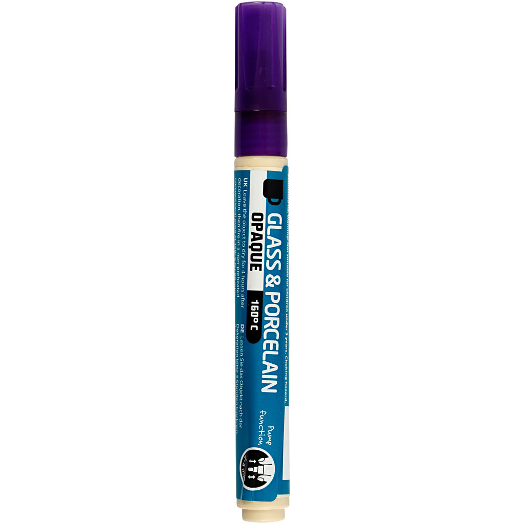 Glass and Porcelain Marker, line 2-4 mm, opaque, purple