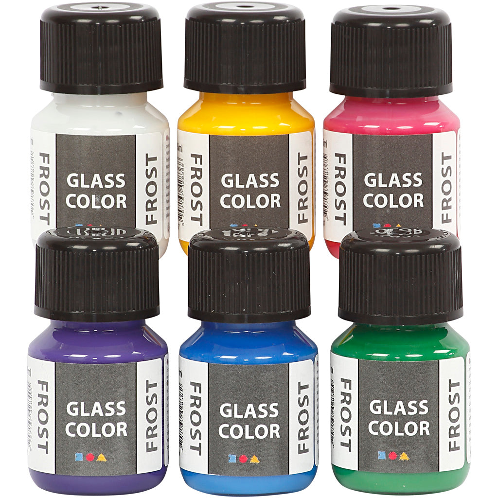 Glass Color Frost, assorted colours, 6x30 ml