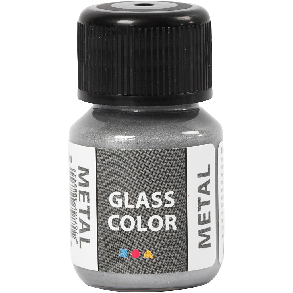 Glass Color Metal, silver, 30 ml/ 1 bottle