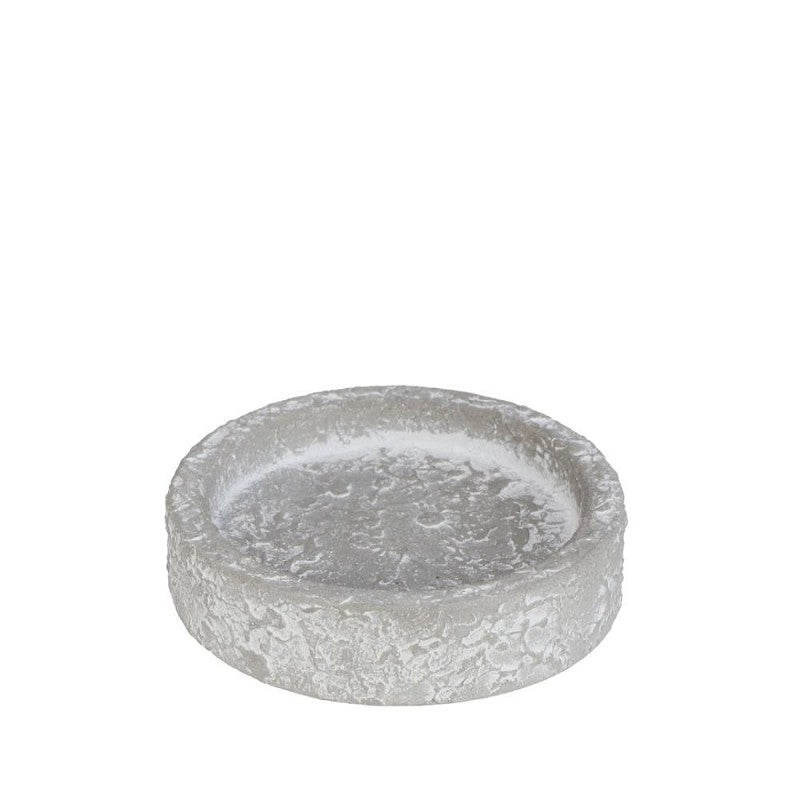 Cement wax dish light grey Ø8 x H2 cm (12 pcs)