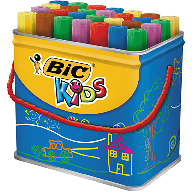BIC Decoralo Jumbo Markers, line 4 mm, assorted colours, 30 pc/ 1 tub