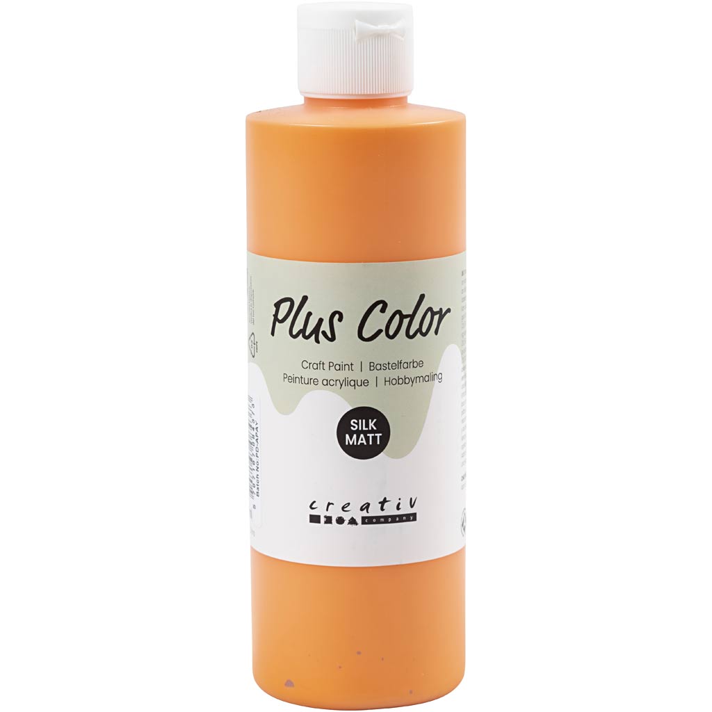 Plus Color Craft Paint, pumpkin, 250 ml/ 1 bottle