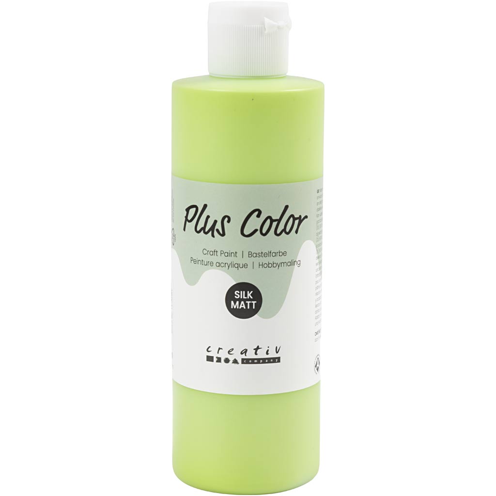 Plus Color Craft Paint, lime green, 250 ml/ 1 bottle