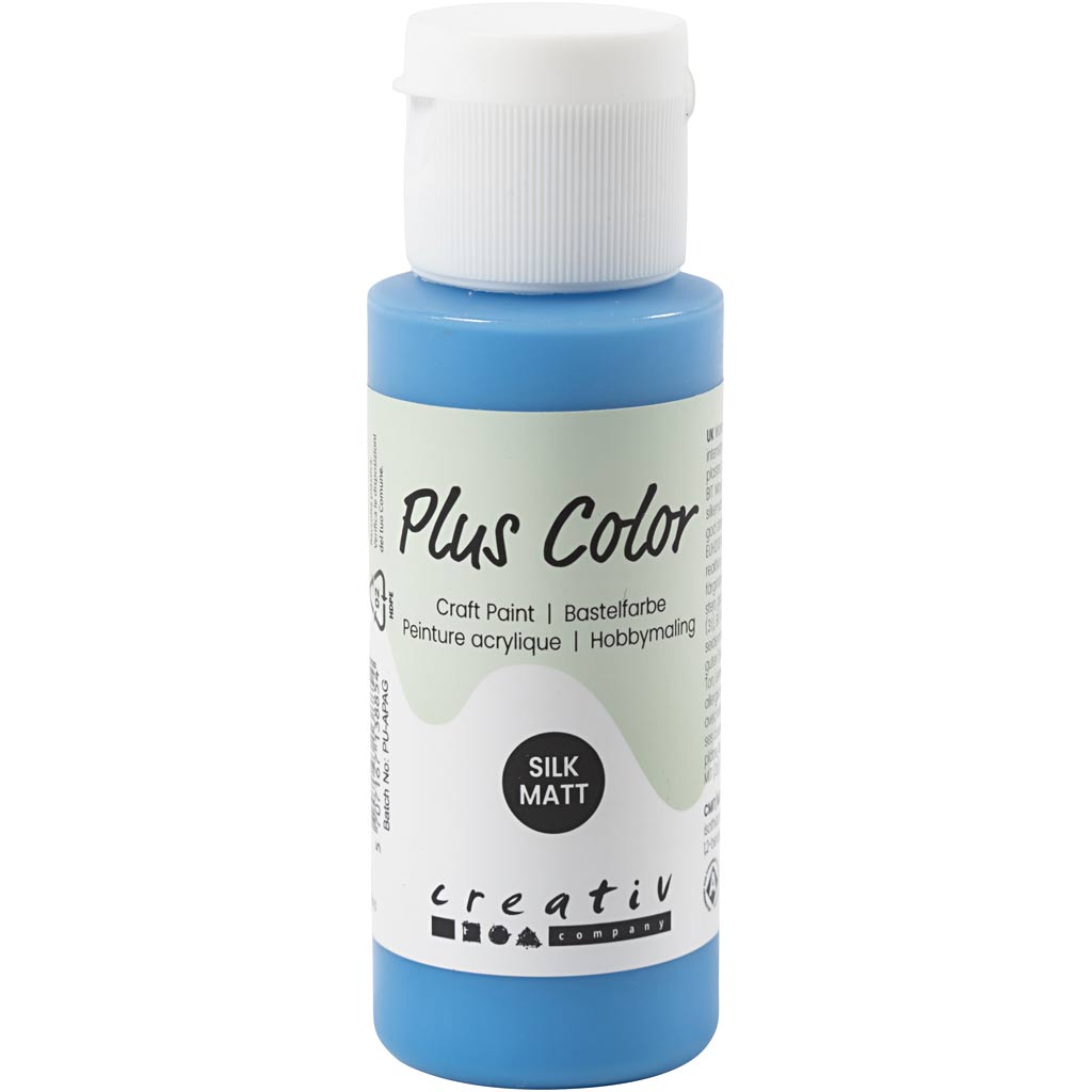 Plus Color Craft Paint, primary blue, 60 ml/ 1 bottle