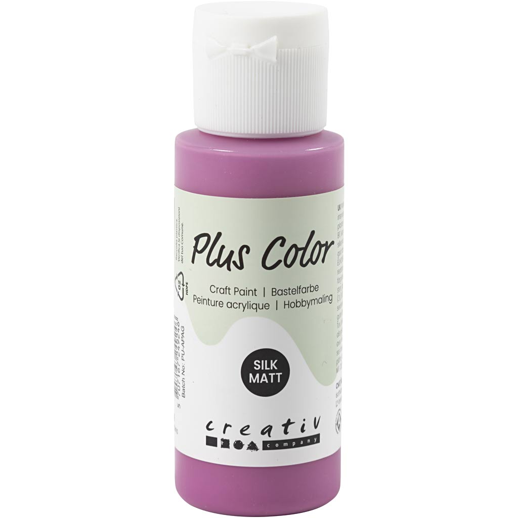Plus Color Craft Paint, red plum, 60 ml/ 1 bottle