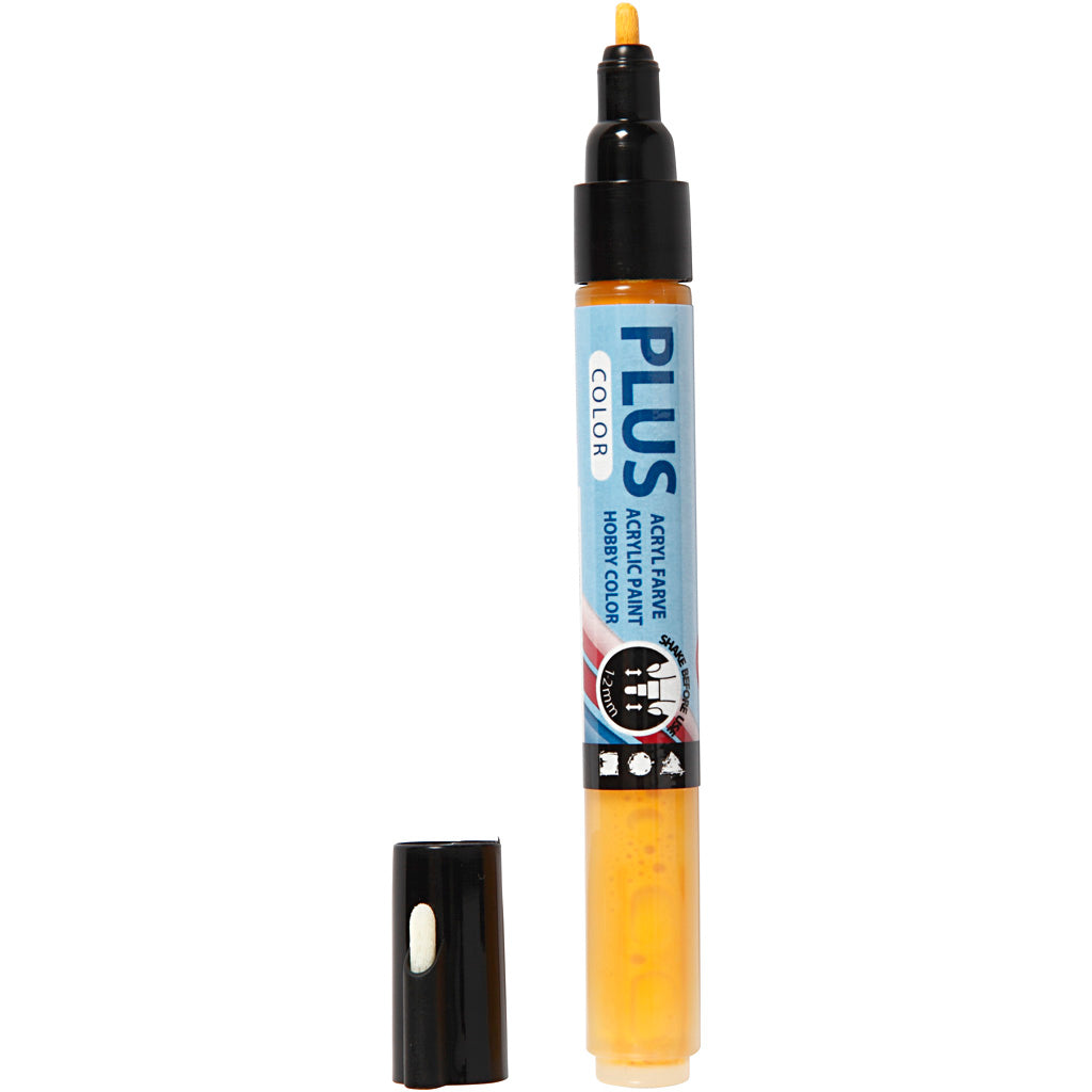Plus Color Marker, L: 14,5 cm, line 1-2 mm, yellow sun, 5,5 ml