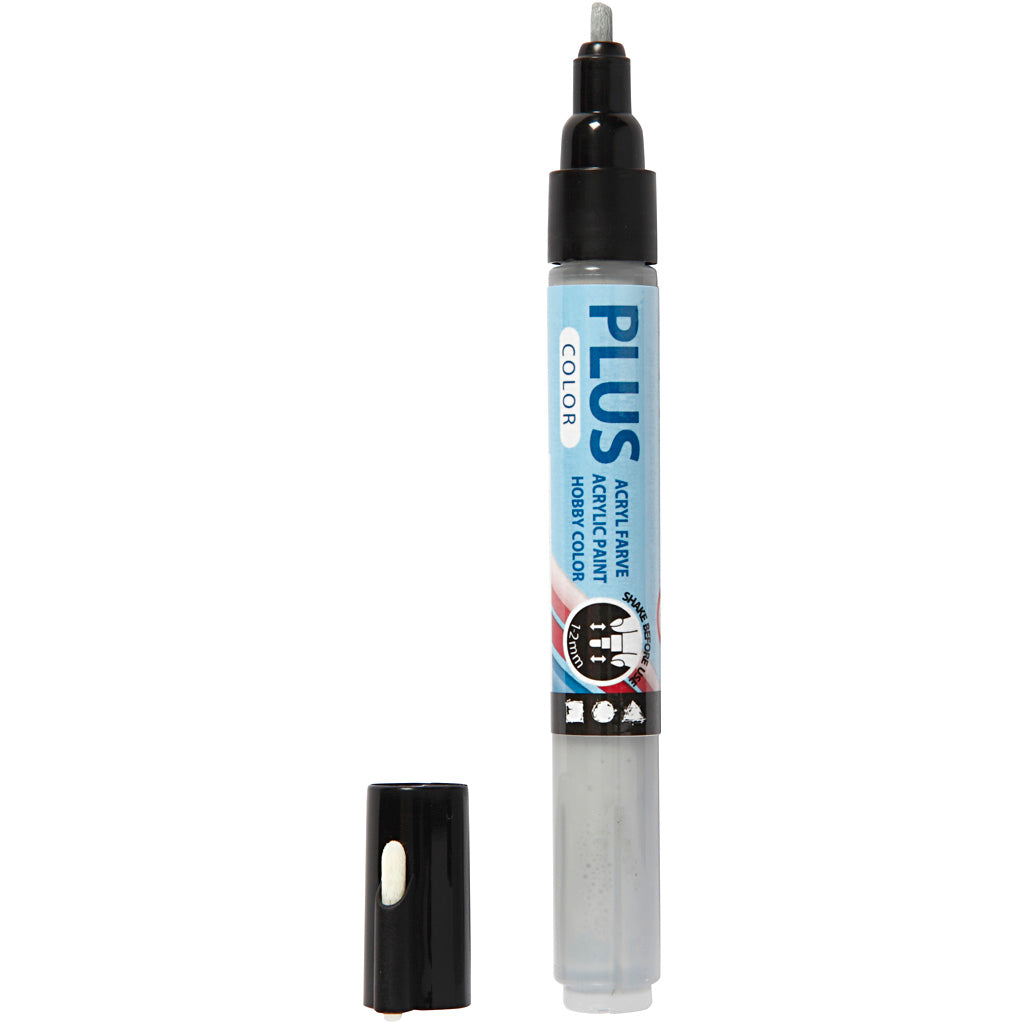 Plus Color Marker, L: 14,5 cm, line 1-2 mm, rain grey, 5,5 ml