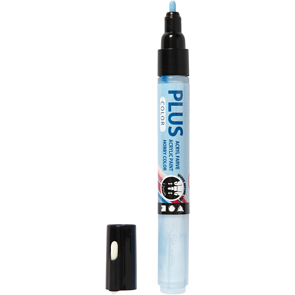 Plus Color Marker, L: 14,5 cm, line 1-2 mm, sky blue, 5,5 ml