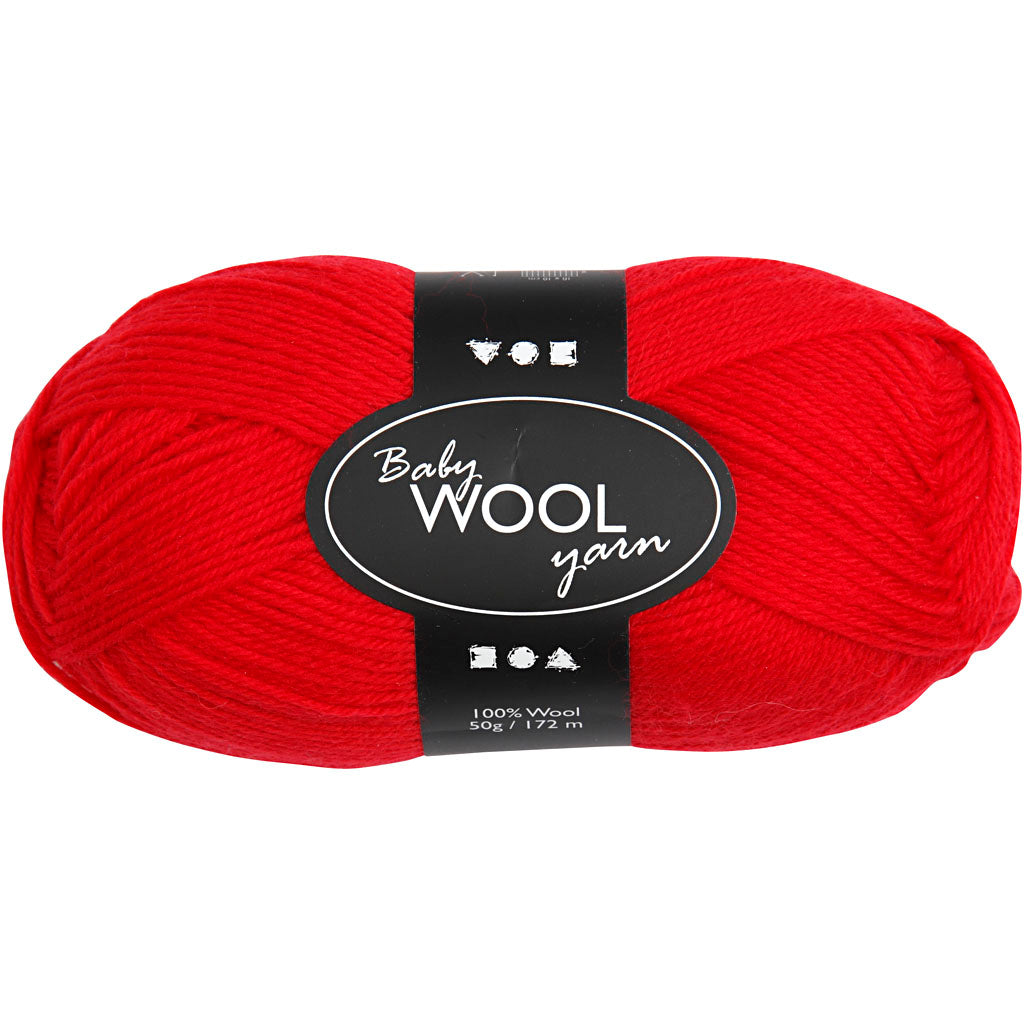Baby Yarn, L: 172 M, red, 50 g/ 1 ball