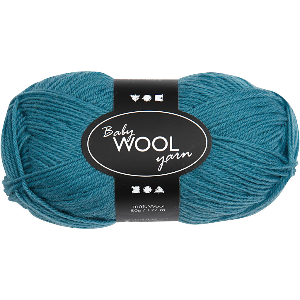Baby Yarn, L: 172 M, petrol, 50 g/ 1 ball