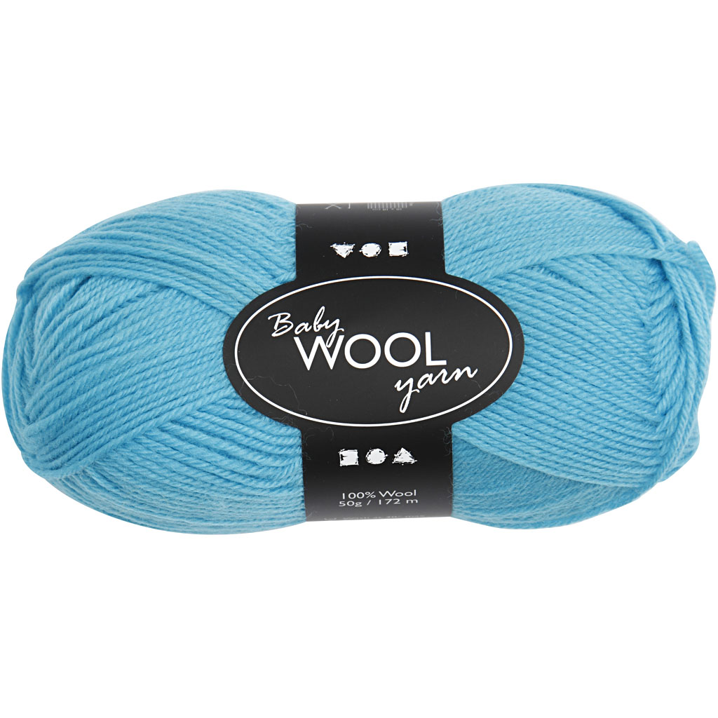 Baby Yarn, L: 172 M, turquoise, 50 g/ 1 ball