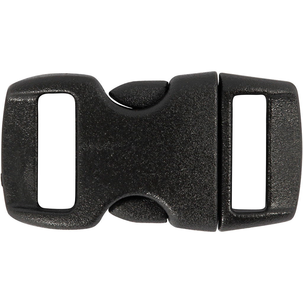 Click Clasp, L: 29 mm, W: 15 mm, hole size 3x11 mm, black, 4 pc