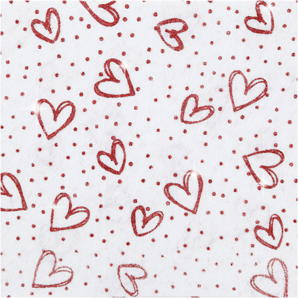 Craft Felt, A4, sheet 210x297 mm, thickness 1,5-2 mm, white, 10 sheet