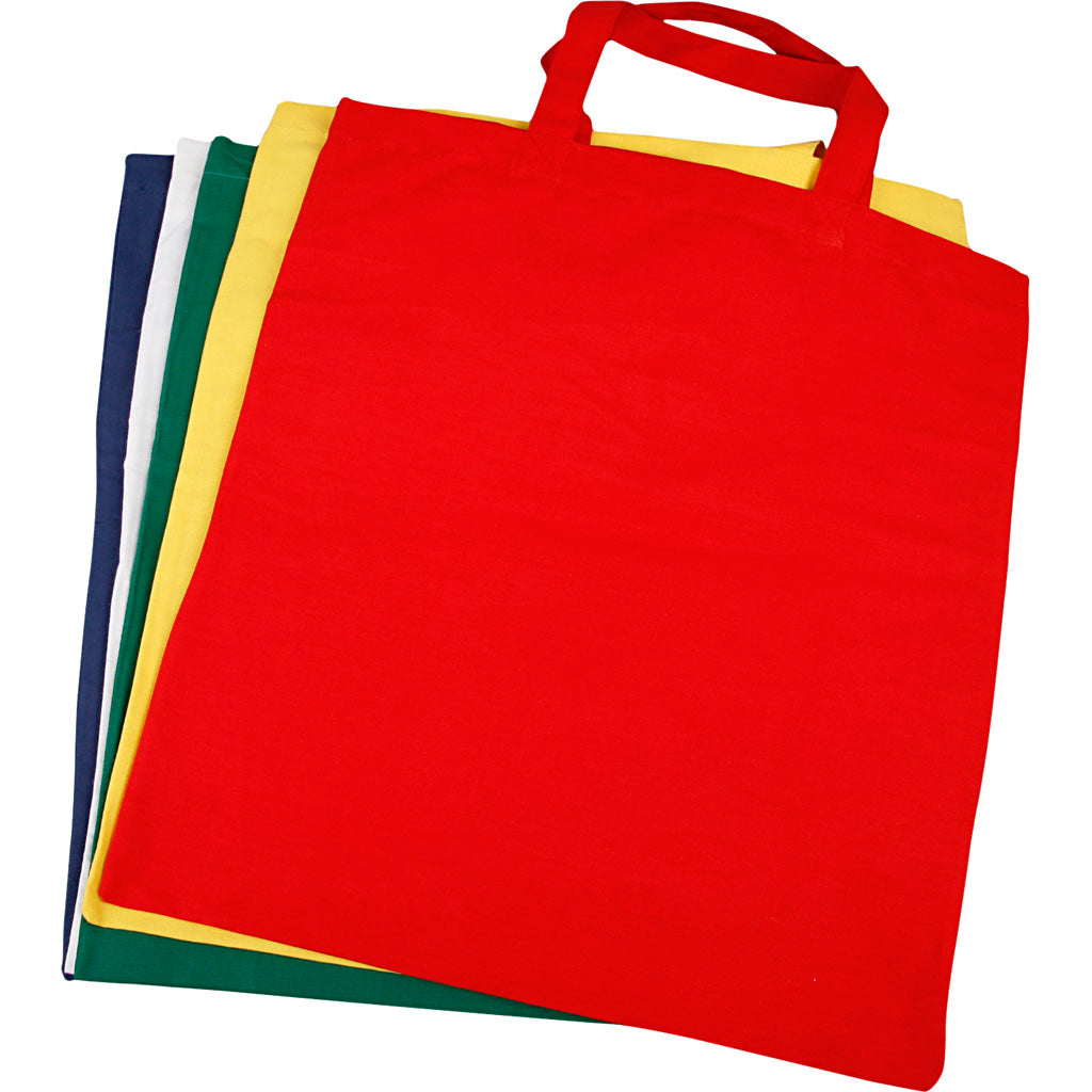 Tote Bag, size 38x42 cm, 135 g, assorted colours, 5 pc