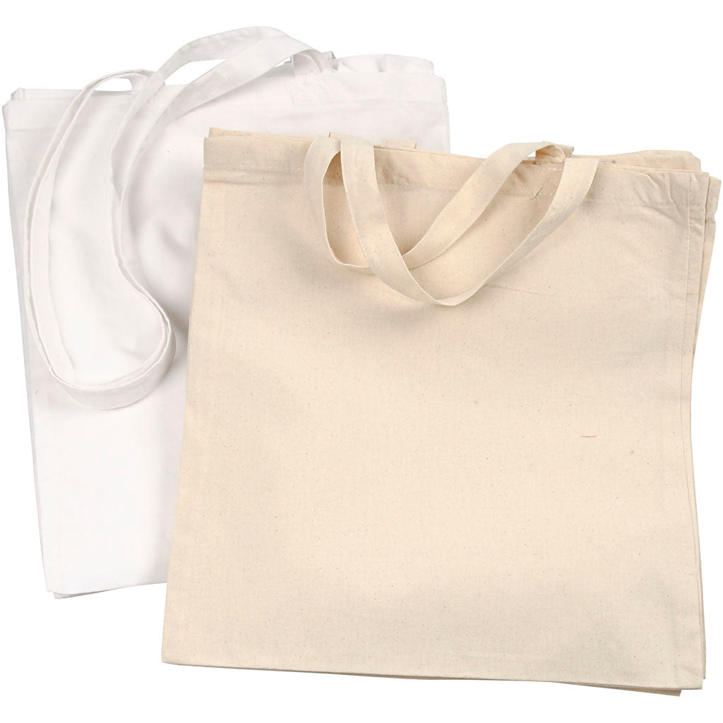 Tote Bag, 135 g, white, light natural, 2x10 pc