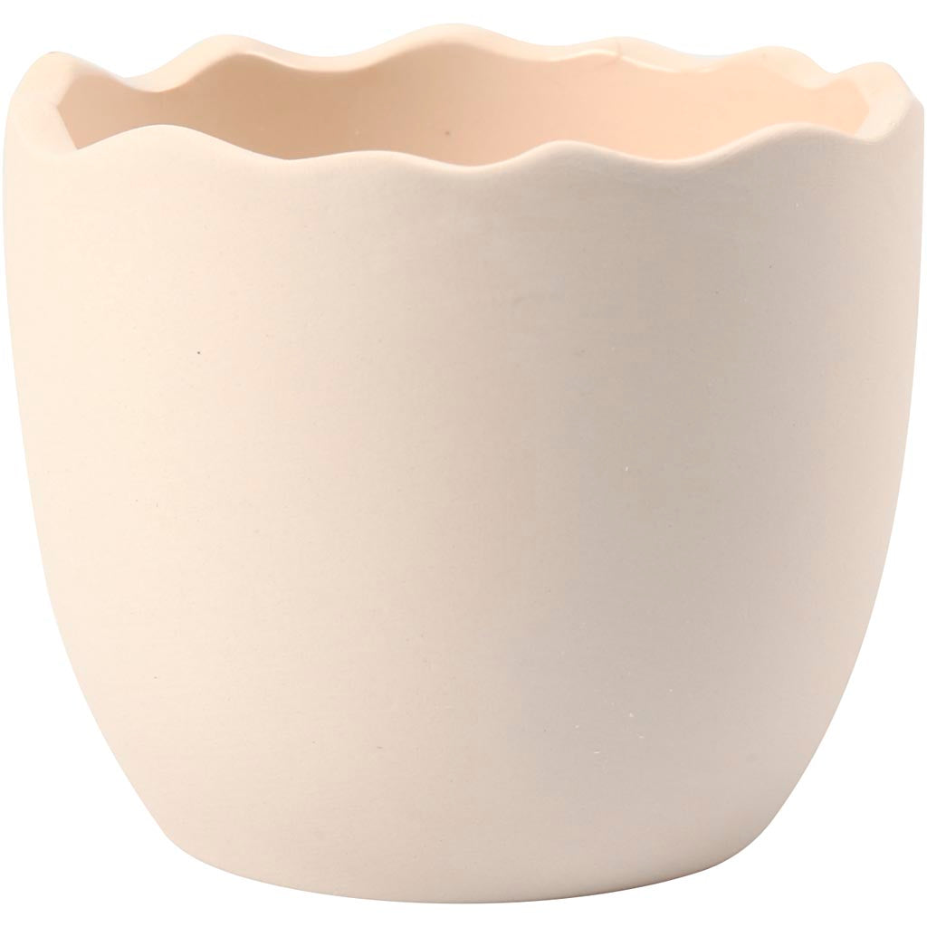 Egg Shell, H: 6,3 cm, dia. 7,5 cm, white, 24 pc