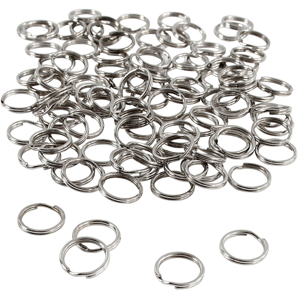 Key rings, dia. 12 mm, 100 pc