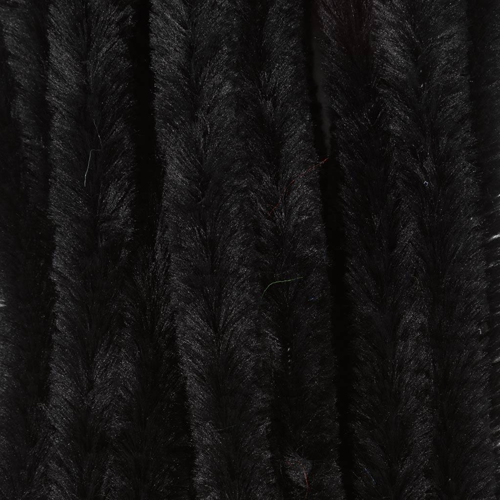 Chenille, L: 30 cm, thickness 15 mm, black, 15 pc