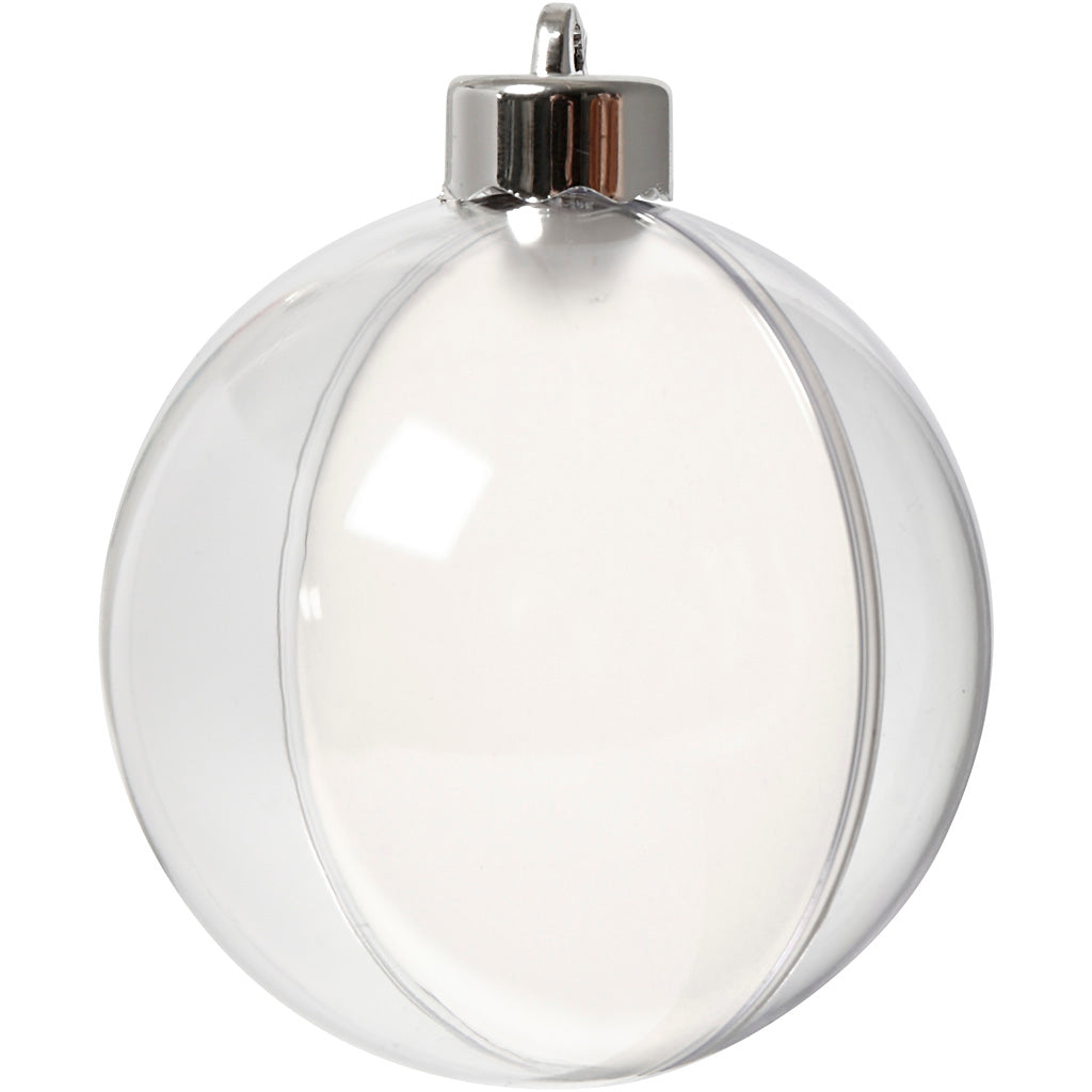 Baubles to Decorate, dia. 8 cm, transparent, 5 pc