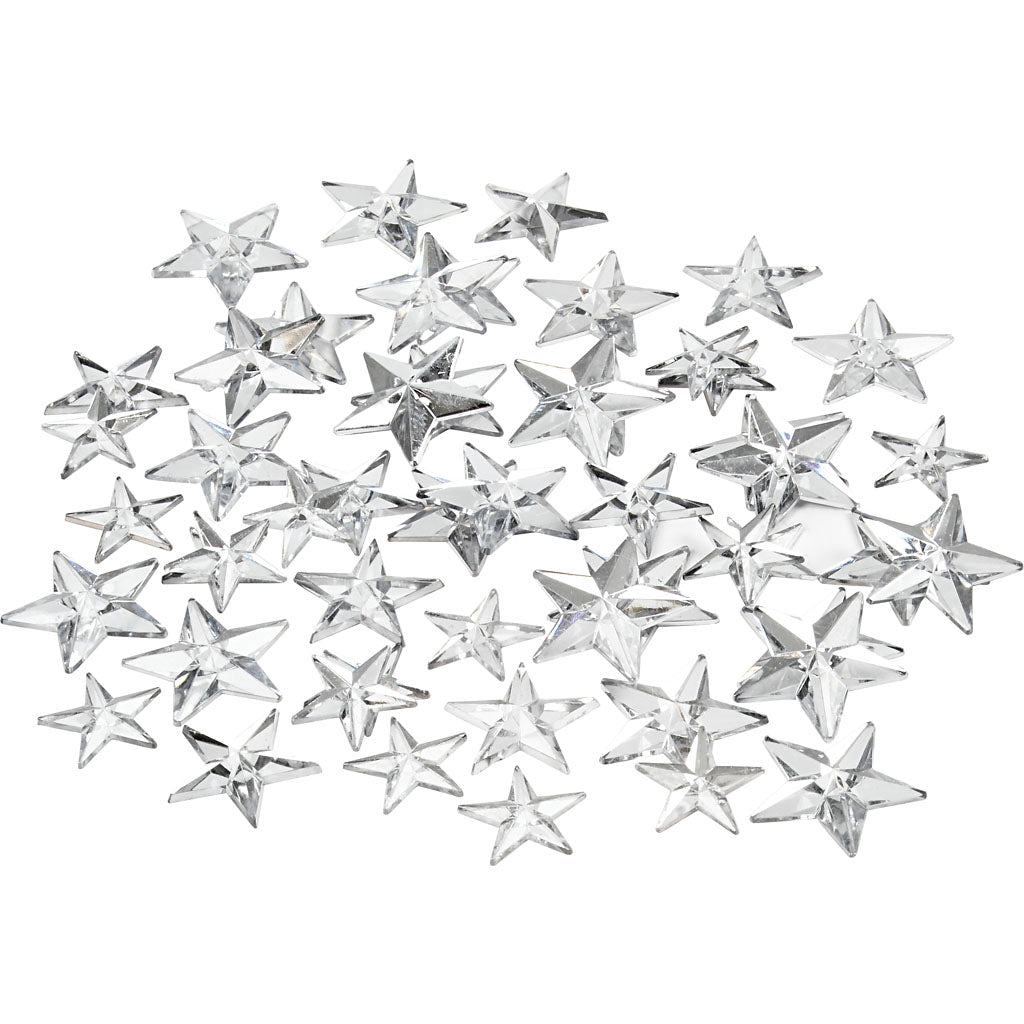 Rhinestones, size 11+12+16 mm, silver, 360 pc