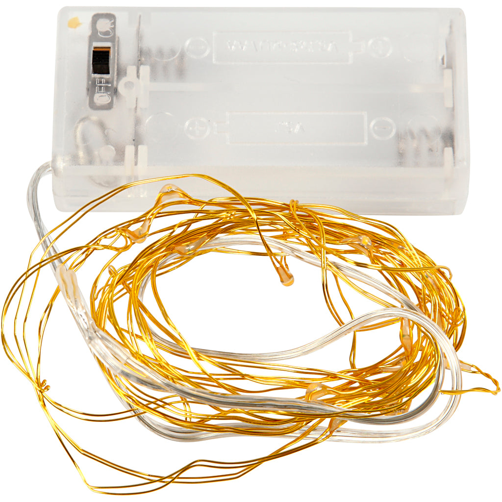 LED String of Lights, L: 3,15 M, gold