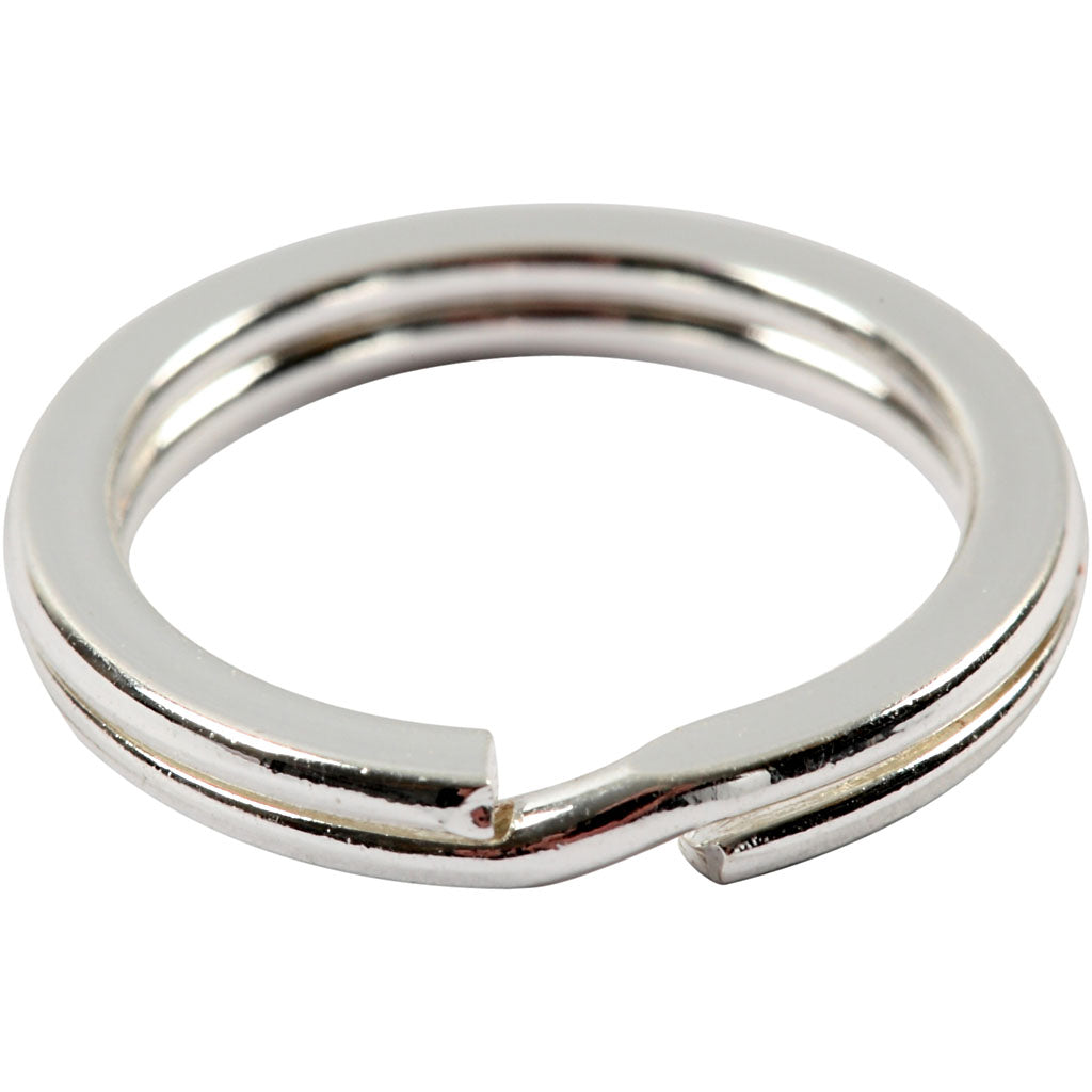 Split Ring, dia. 15 mm, silver-plated, 15 pc